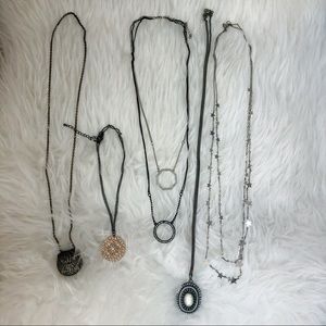 Set of assorted long necklaces